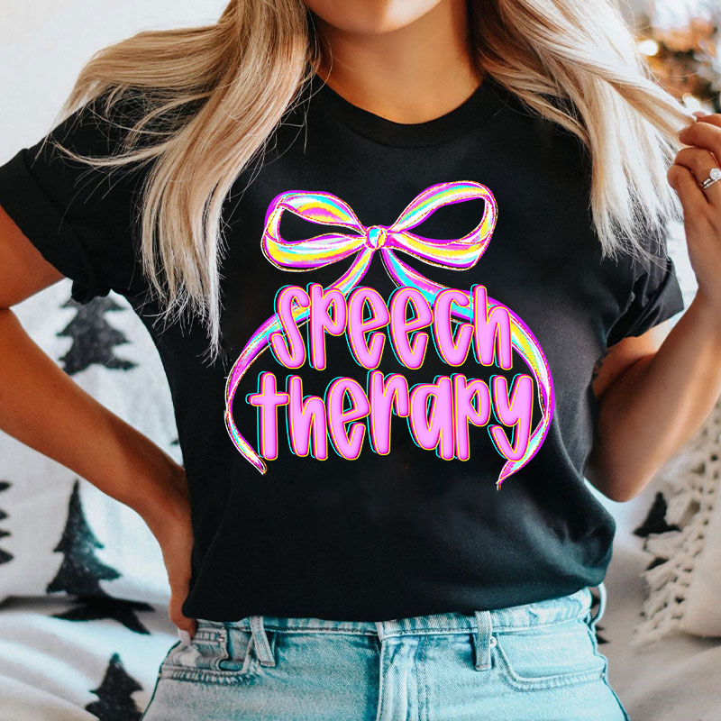 Coquette Bow Speech Therapy T-Shirt
