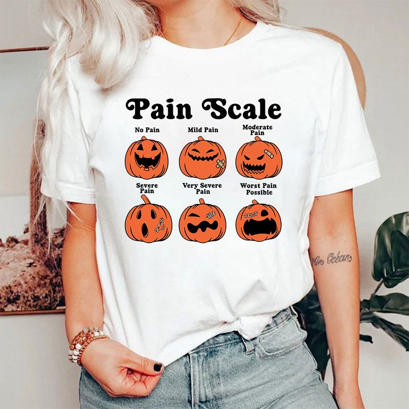 Pumpkin Pain Scale Nurse T-Shirt