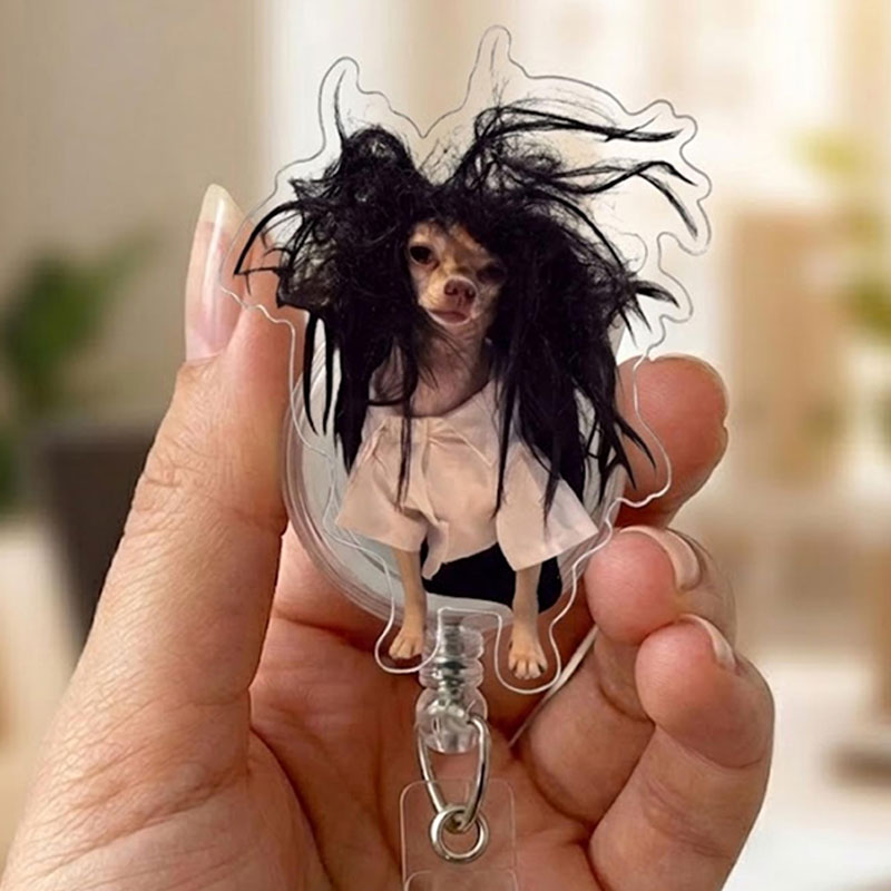 Meme Sloopy Dog Badge Reel