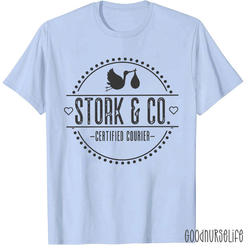 Stork And Co Certified Courier Nurse T-Shirt