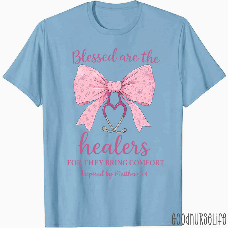 Personalized Bow Tie Blessed Are The Healers For They Bring Comfort Matthew T-shirt