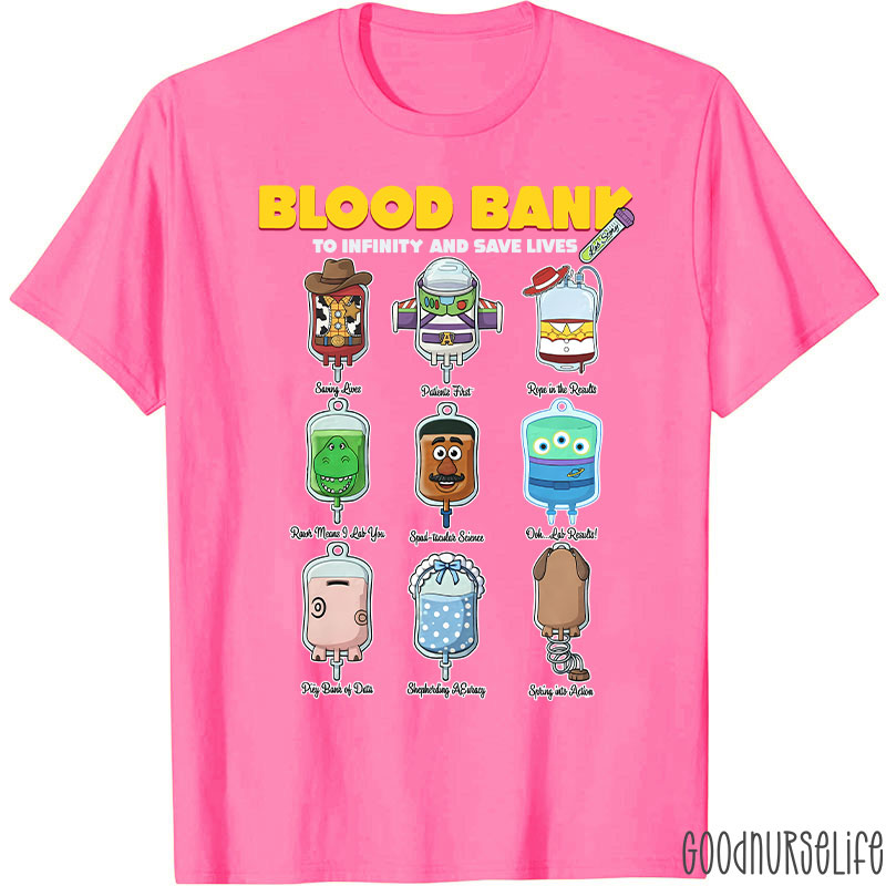 Blood Bank To Infinity And Save Lives T-shirt