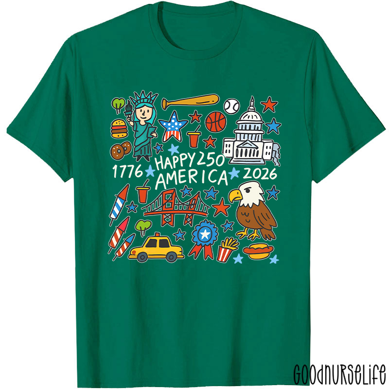 Comfort Colors America 250th Anniversary Nurse T-Shirt