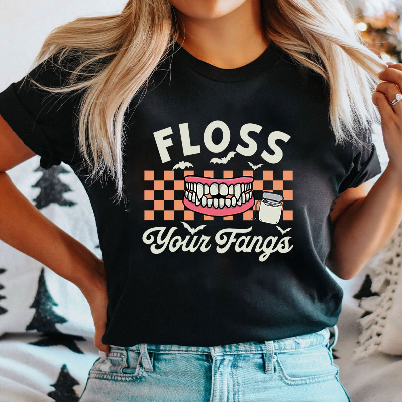 Floss Your Fangs Halloween T-Shirt