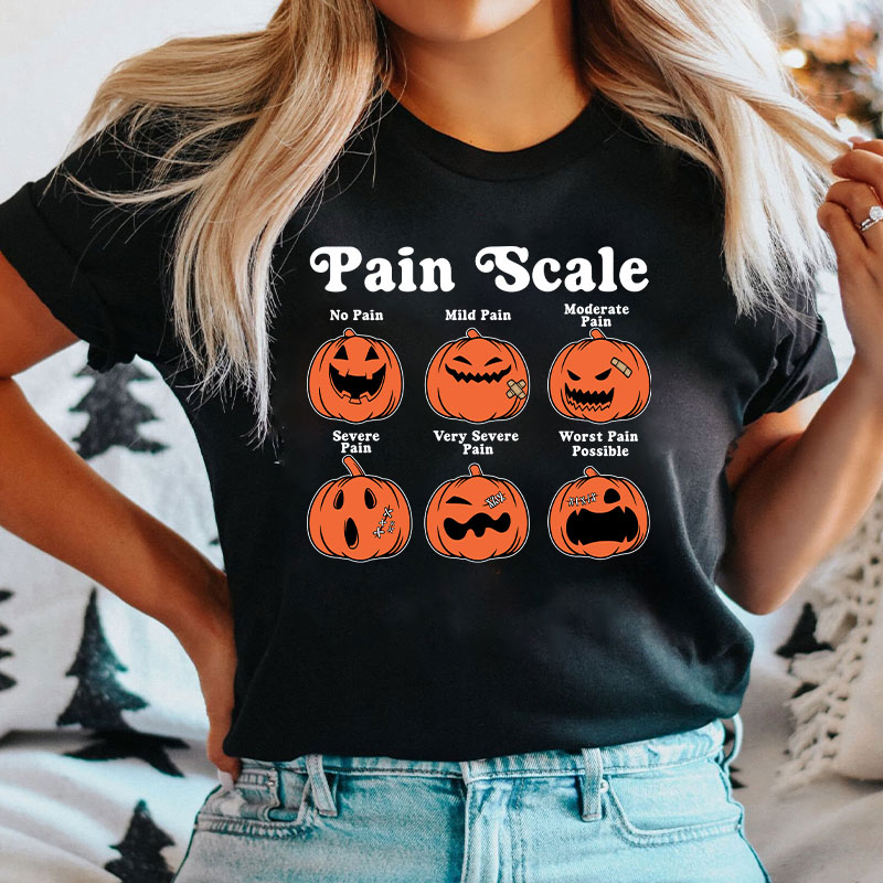 Pumpkin Pain Scale Nurse T-Shirt