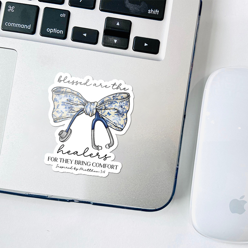 Blessed Are The Healers For They Bring Comfort Nurse Stickers