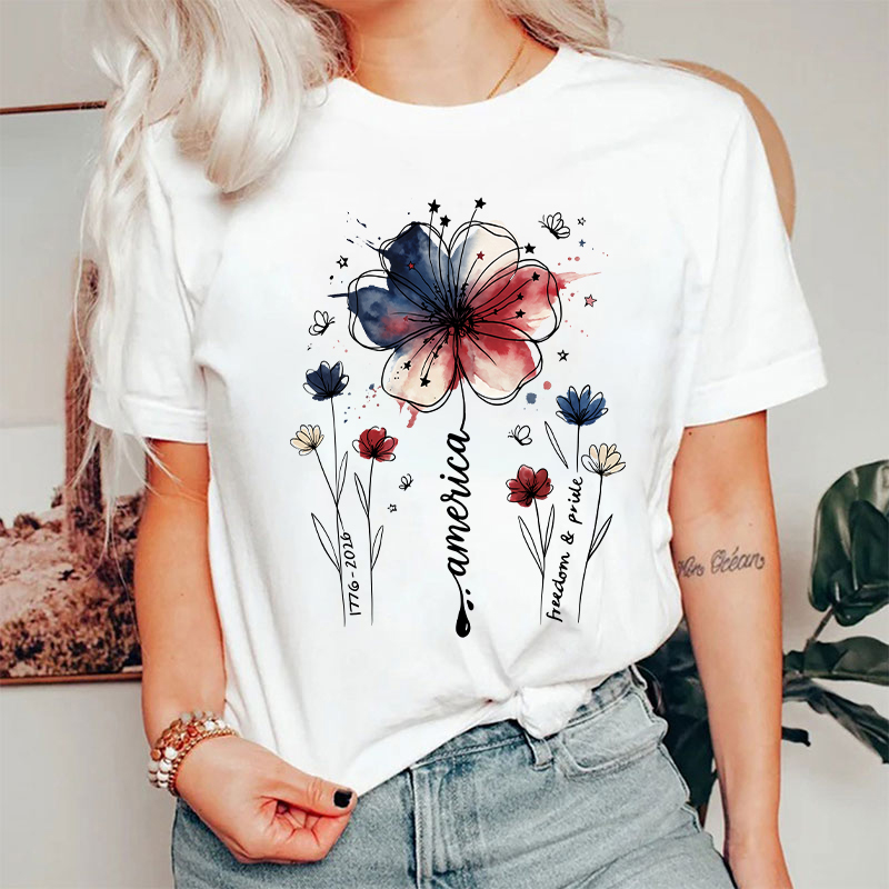1776-2026 America Freedom And Pride Nurse T-Shirt
