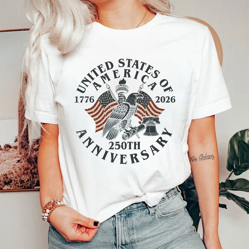 United States Of America 250th Anniversary Nurse T-Shirt
