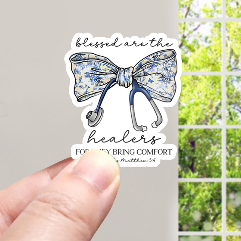 Blessed Are The Healers For They Bring Comfort Nurse Stickers