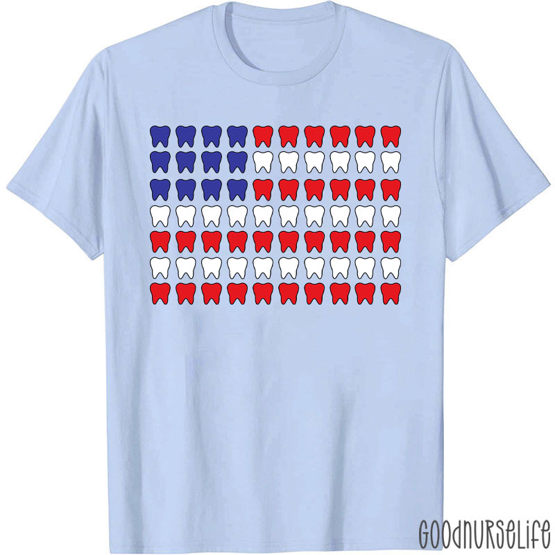 4Th Of July Hygienist Patriotic Tooth T-Shirt