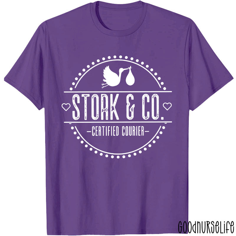 Stork And Co Certified Courier Nurse T-Shirt