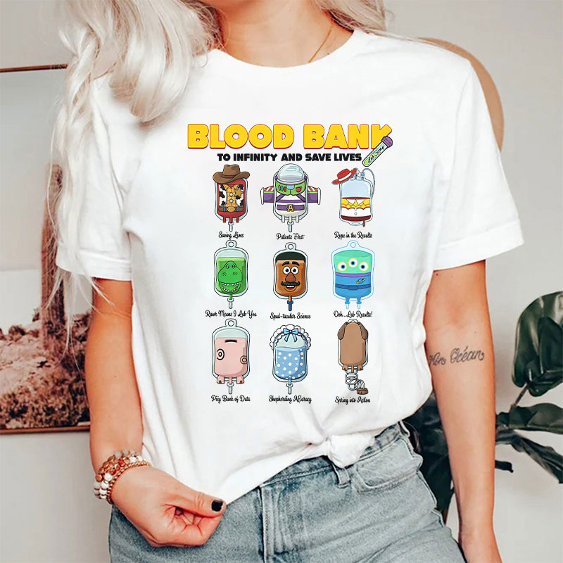 Blood Bank To Infinity And Save Lives T-shirt