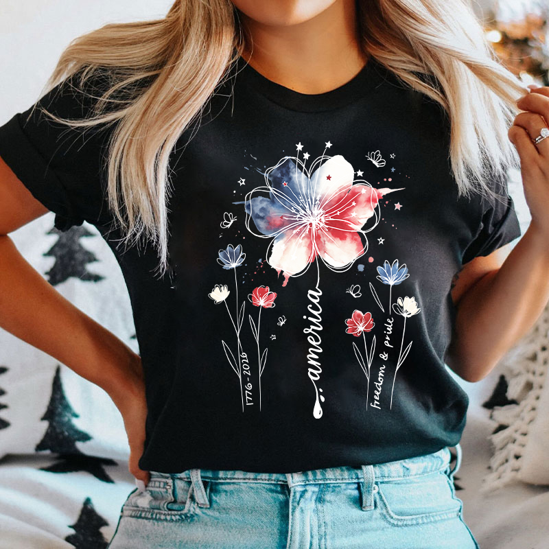 1776-2026 America Freedom And Pride Nurse T-Shirt