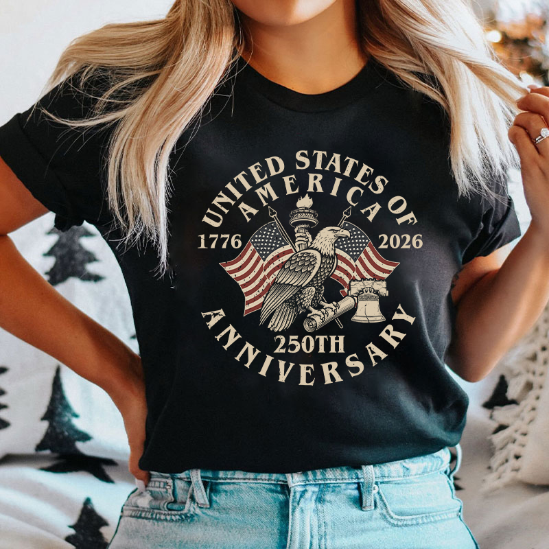 United States Of America 250th Anniversary Nurse T-Shirt