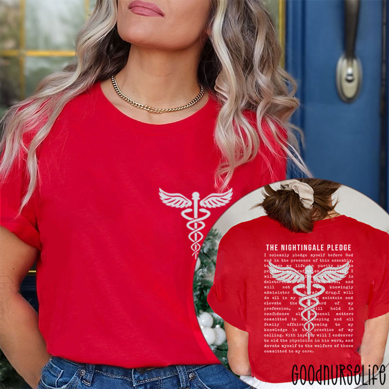 The Nightingale Pledge Nurse Two Sided T-Shirt