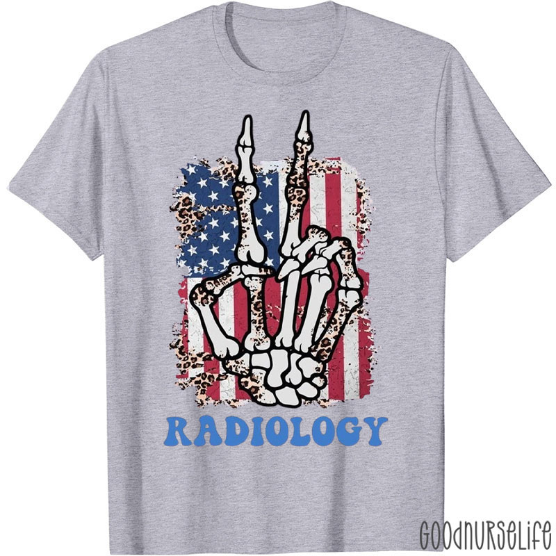 Funny USA Flag Radiology X-Ray T-Shirt