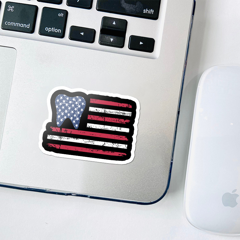 4Th Of July Dental Hygienist Patriotic Tooth Stickers