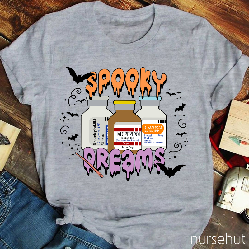 Halloween Spooky Dreams Nurse T-Shirt