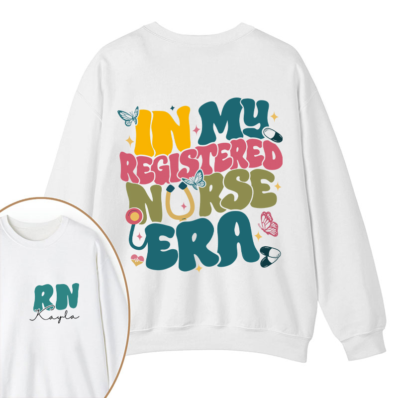 Personalized In My Nurse Era Nurse Two Sided Sweatshirt