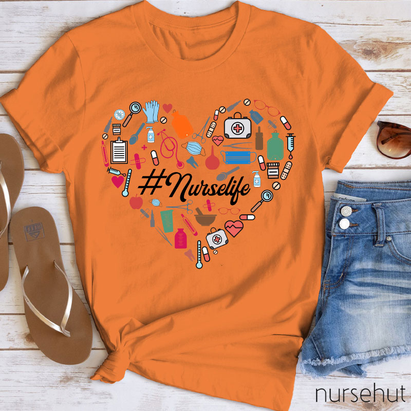 Nurselife Heart Nurse T-Shirt