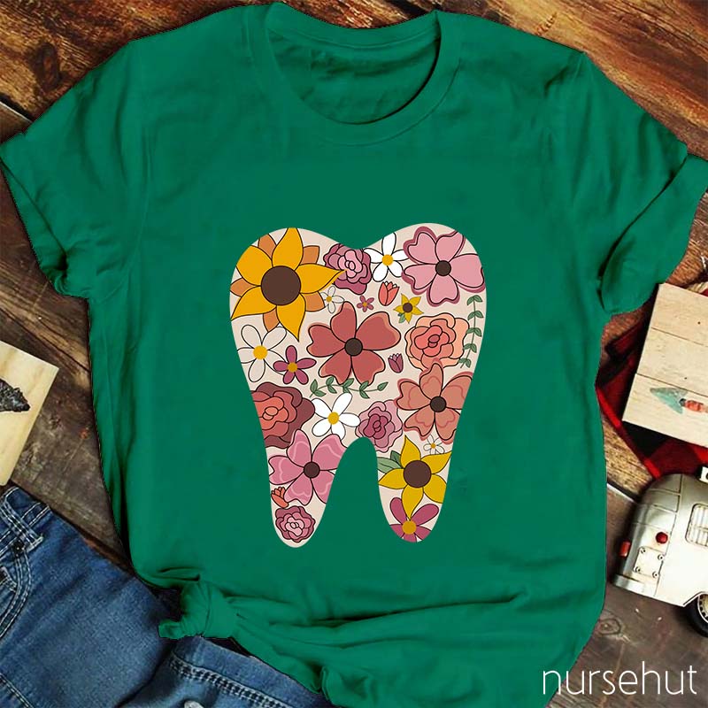 Flower Teeth Nurse T-Shirt