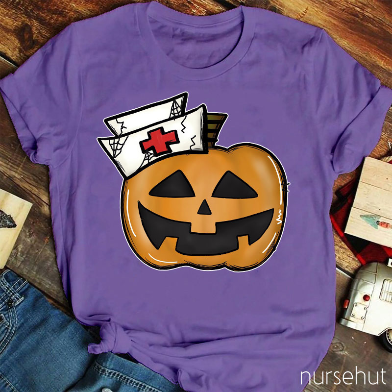 Halloween Pumkin Nurse T-Shirt