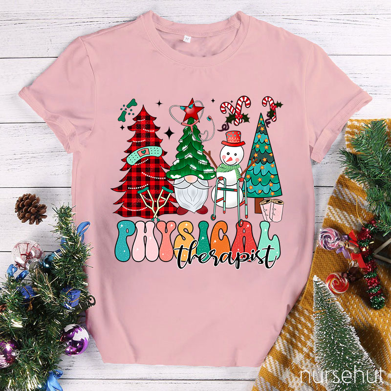 Physical Therapist Christmas Vibes Nurse T-Shirt