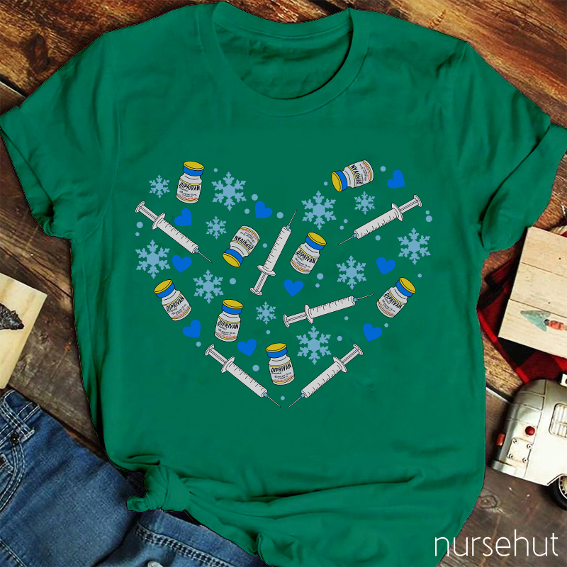 Needle Snow Love Nurse T-Shirt