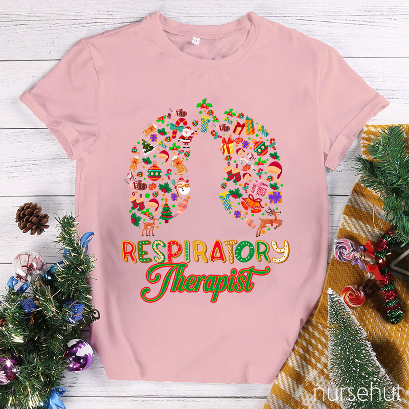 Christmas Vibes Respiratory Therapist Nurse T-Shirt