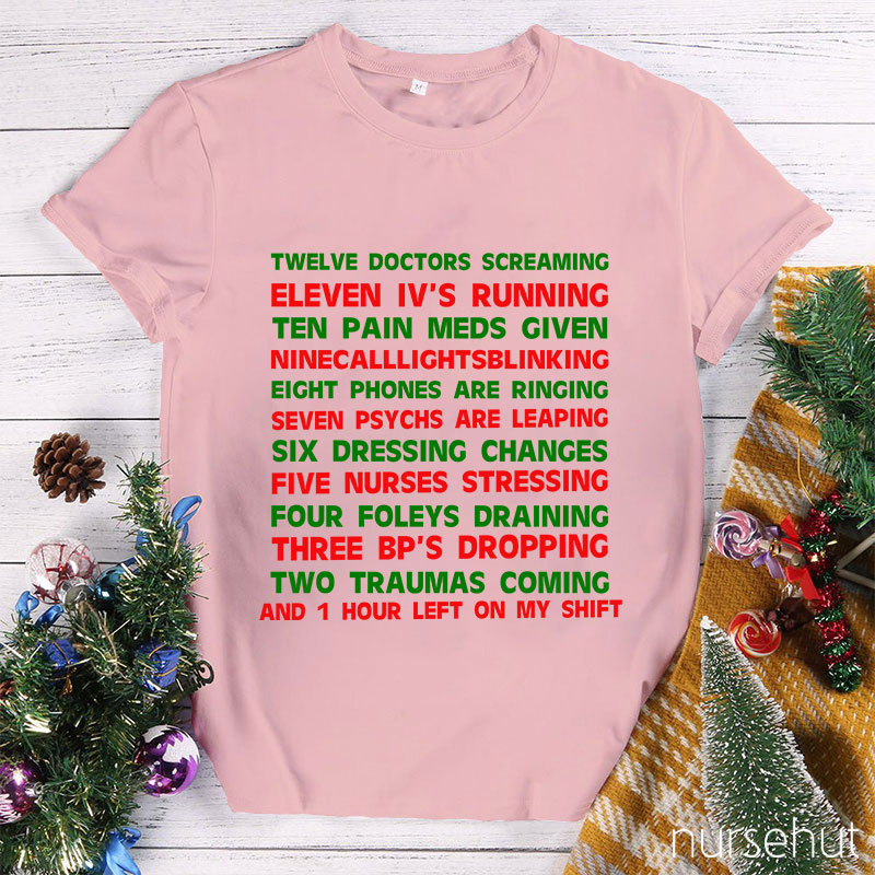 Christmas Countdown Nurse T-Shirt
