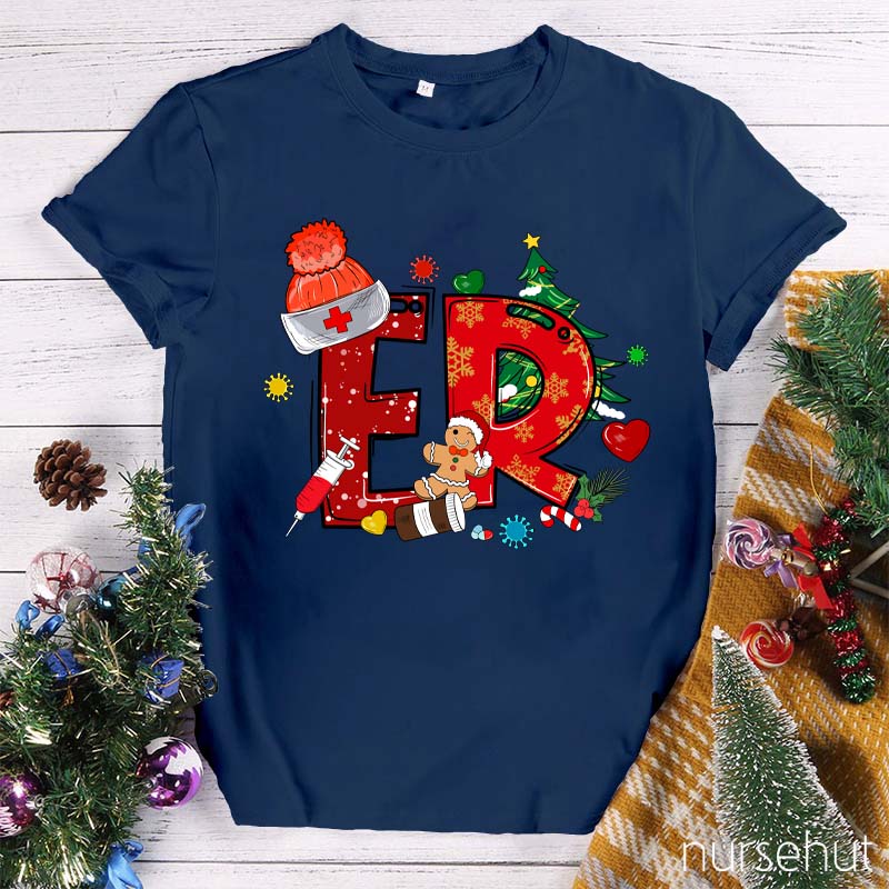Personalized Christmas Element Nurse T-Shirt