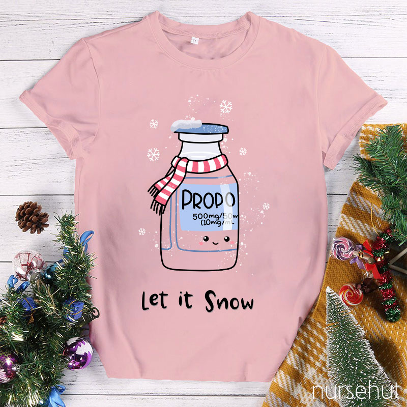 Let It Snow Nurse T-Shirt