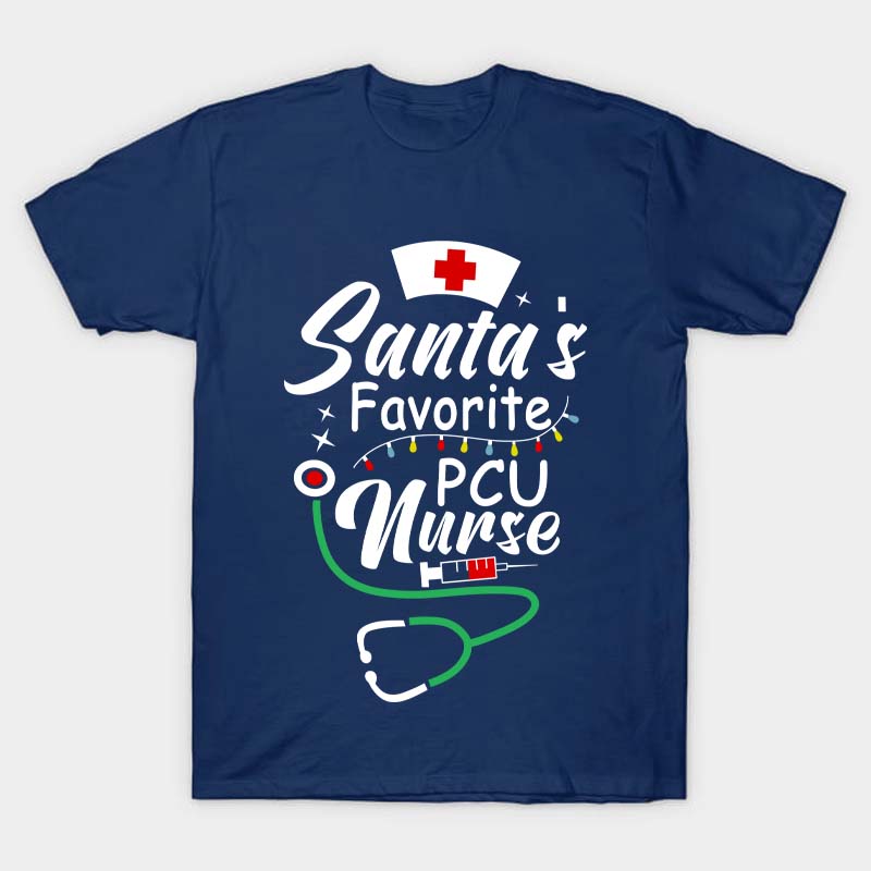Personalized Santa's Favorite Nurse T-Shirt