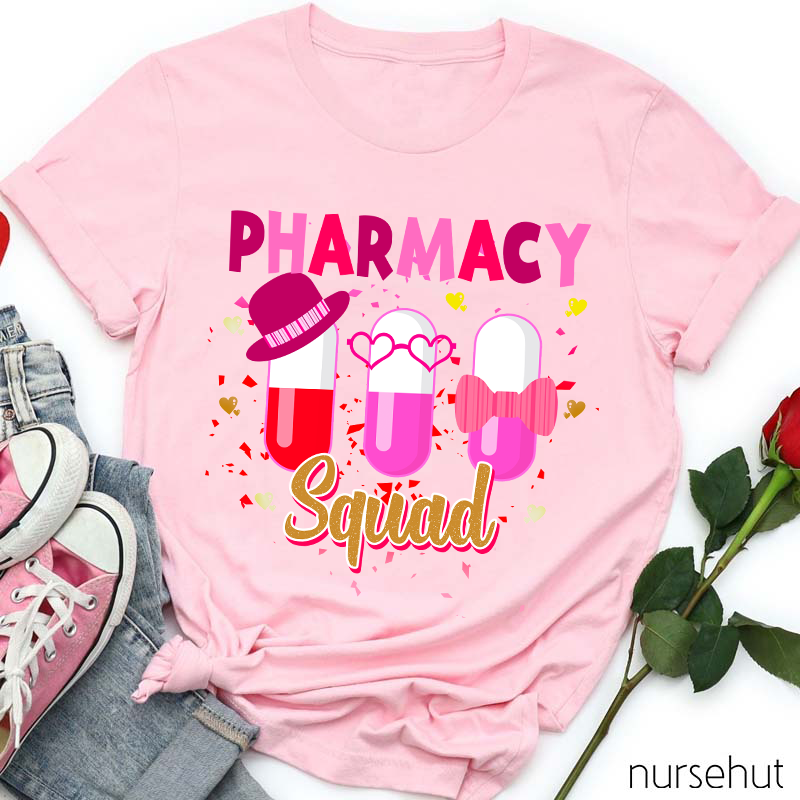 Pharmacy Squad Capsules Valentine Nurse T-Shirt