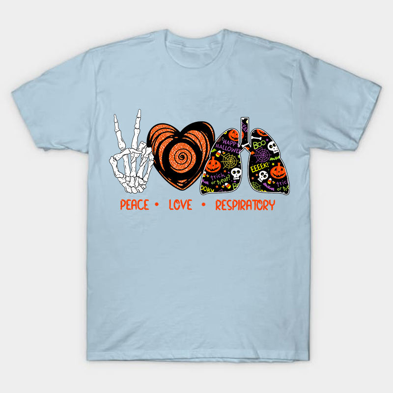 Peace Love Respiratory Nurse T-Shirt