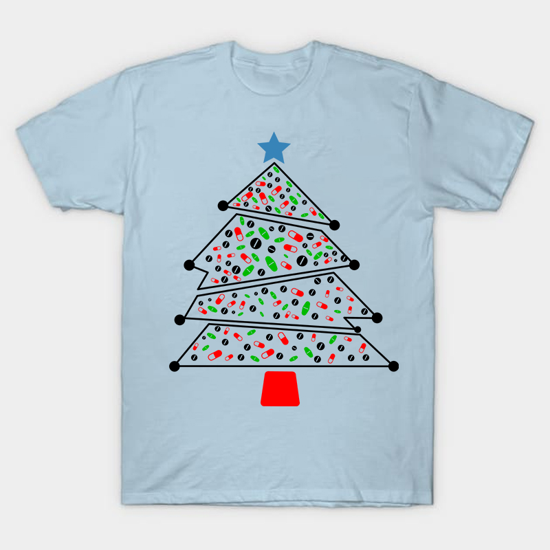 Pill Christmas Tree Nurse T-Shirt
