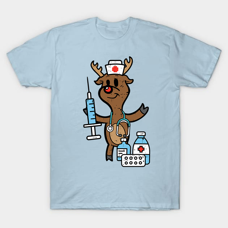 Christmas Elk Nurse T-Shirt