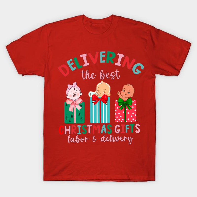 Delivering The Best Christmas Gifts Nurse T-Shirt