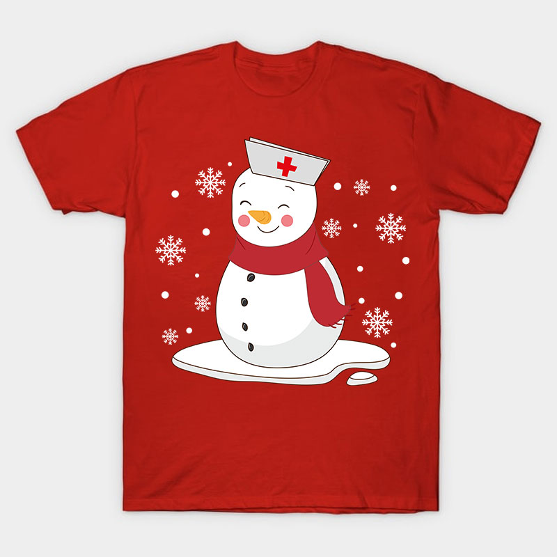 Cute Snowman Nurse T-Shirt