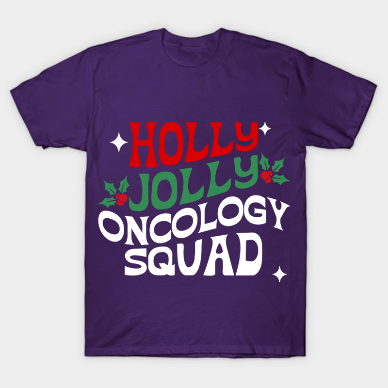 Personalized Holly Jolly Squad Nurse T-Shirt