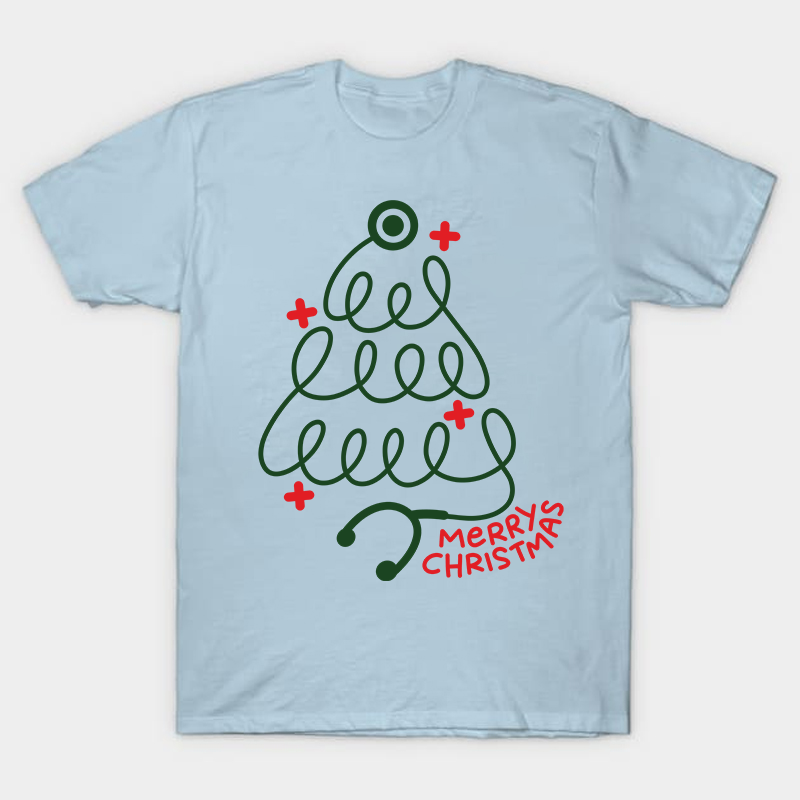 Merry Christmas Christmas Tree Nurse T-Shirt