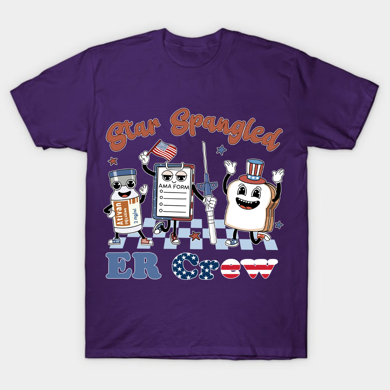 Personalized Department Star Spangled Crew Nurse T-Shirt