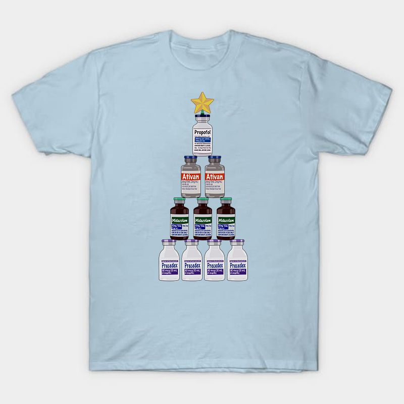 Medicine Bottle Christmas Tree Nurse T-Shirt