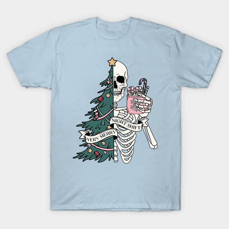 Very Merry Night Shift Nurse T-Shirt