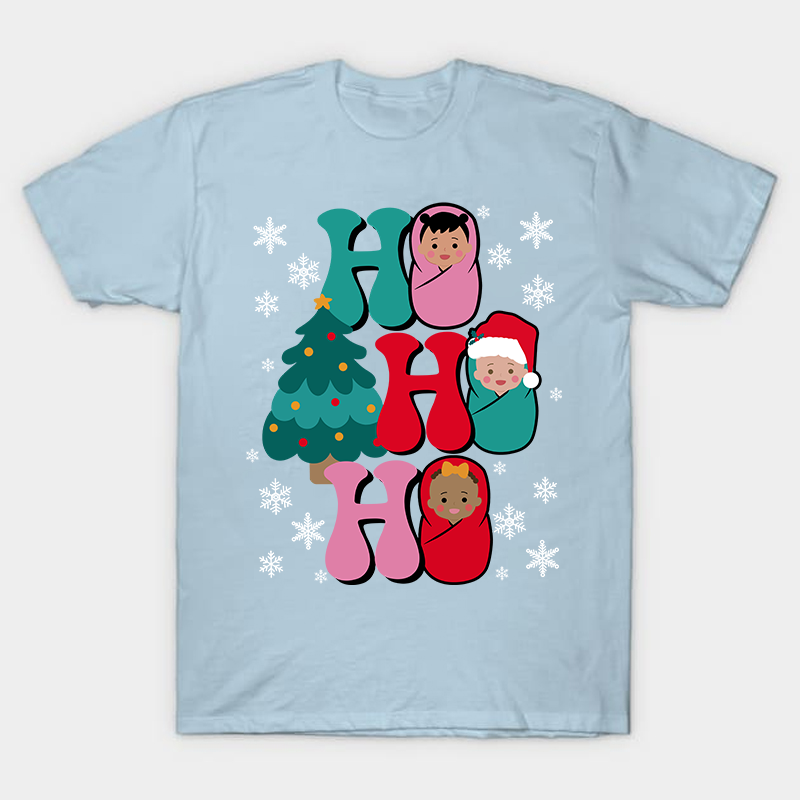 Ho Ho Ho Christmas Nurse T-Shirt