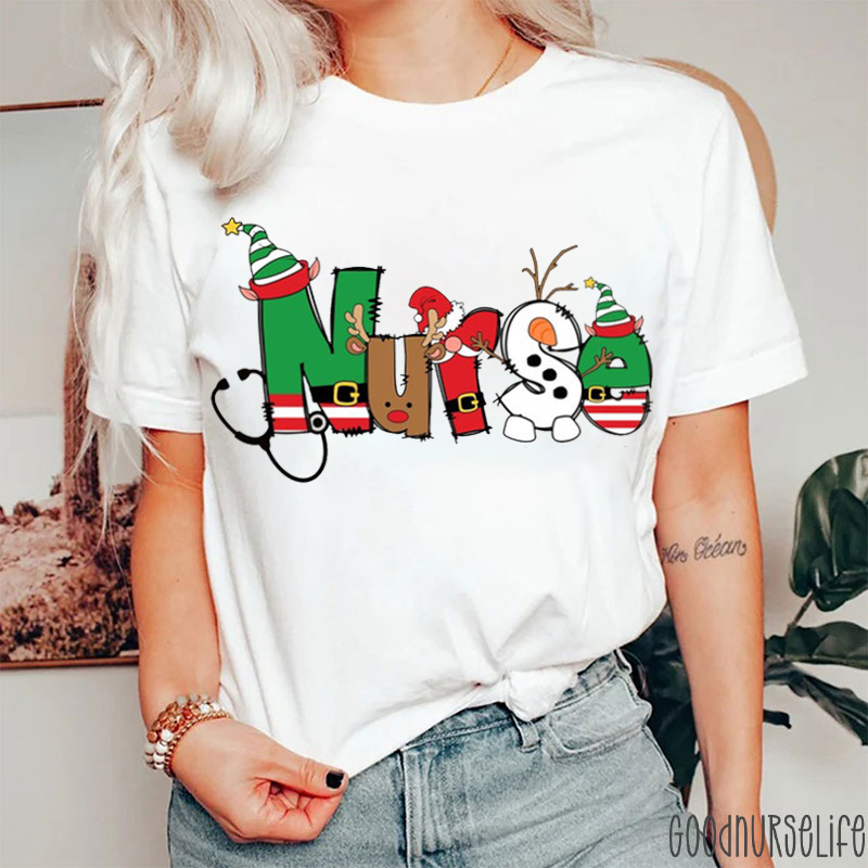Elf Nurse Christmas T-Shirt