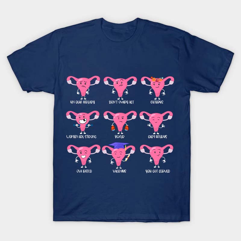 Women Are Strong Cuterus Nurse T-Shirt
