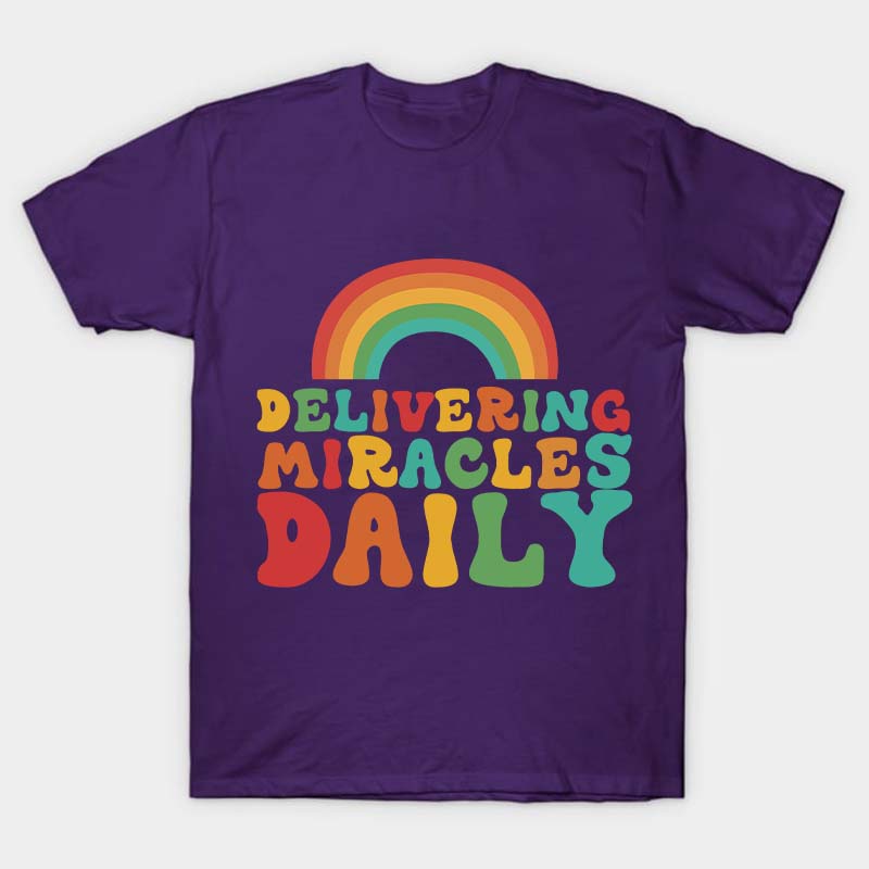 Delivering Miracles Daily Nurse T-Shirt