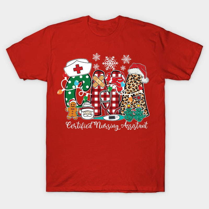 Personalized Christmas Style Nurse T-Shirt