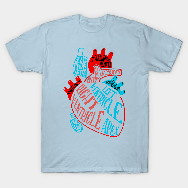 Heart With Red And Blue Nurse T-Shirt